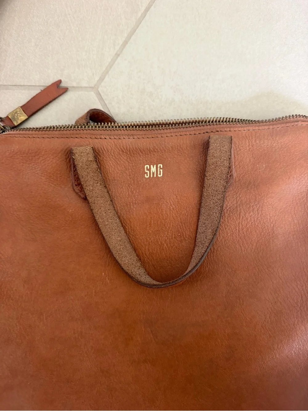 Tan Leather Crossbody Bag from Madewell